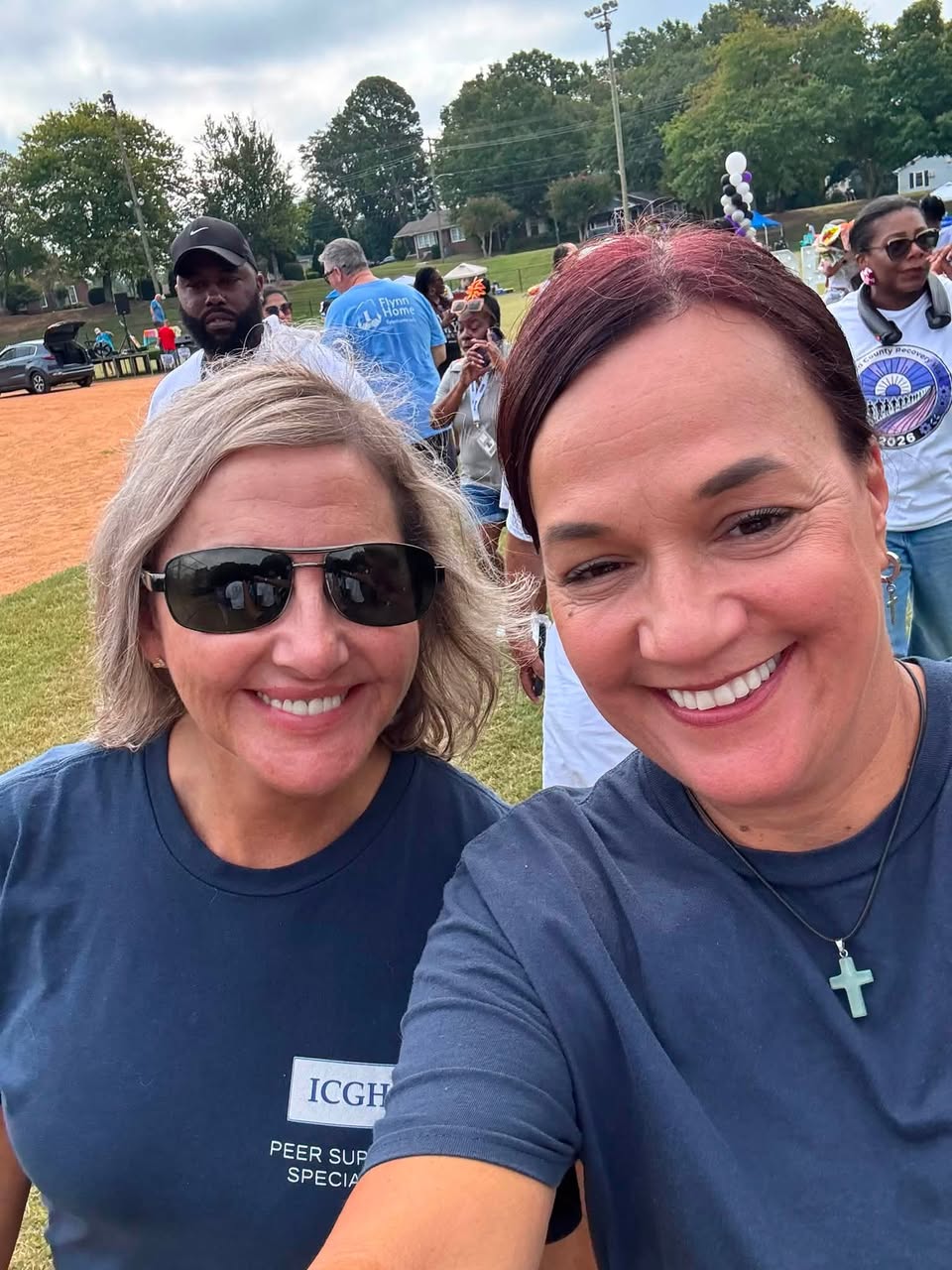 ICGH peer support team members at a North Carolina recovery event